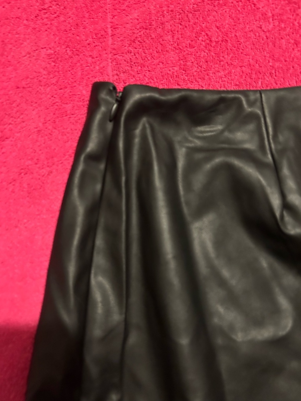Old Navy Black Faux Leather Wrap-Front Mini Skirt - Picture 5 of 7